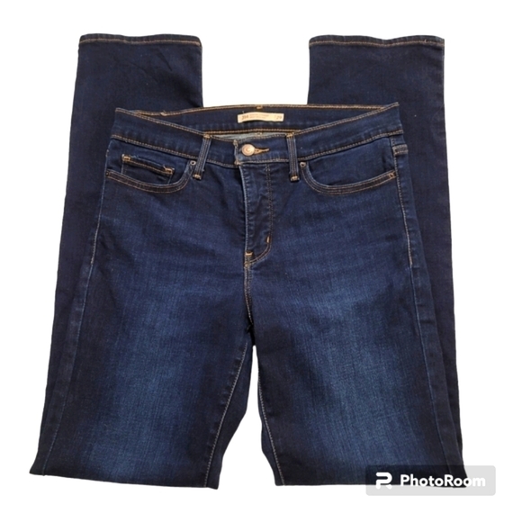 LEVI'S Shaping Straight mid rise medium wash faded Straight leg jeans - Picture 4 of 10